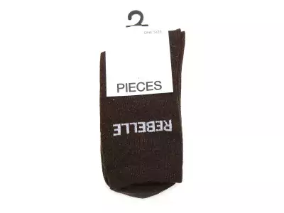 CHAUSSETTES PCSEBBY LONG GLITTER Marron