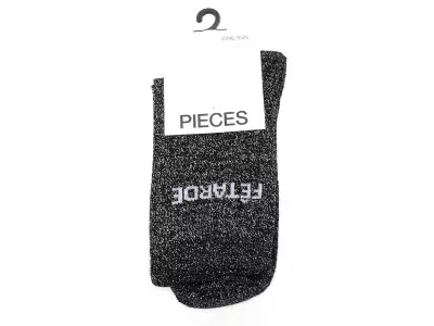 CHAUSSETTES PCSEBBY LONG GLITTER Gris