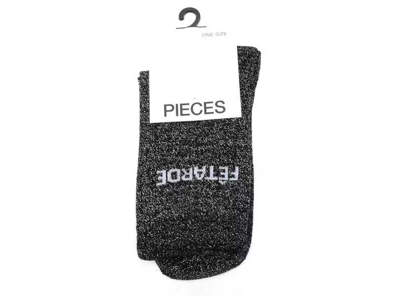 CHAUSSETTES PCSEBBY LONG GLITTER Gris Accessoires Femme