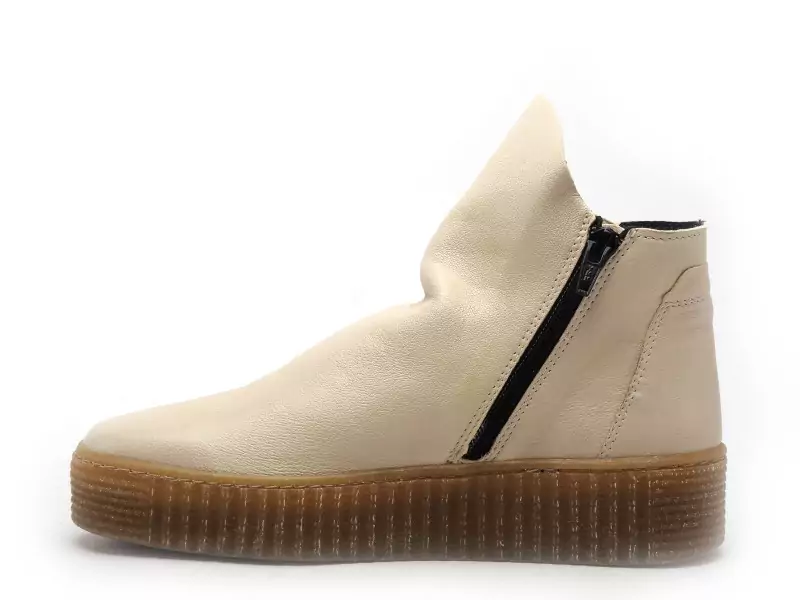 Follia Dolce 411 Blanc Boots et Bottines Plates Femme