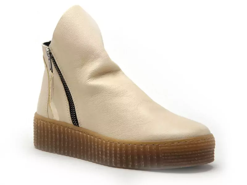 Follia Dolce 411 Blanc Boots et Bottines Plates Femme