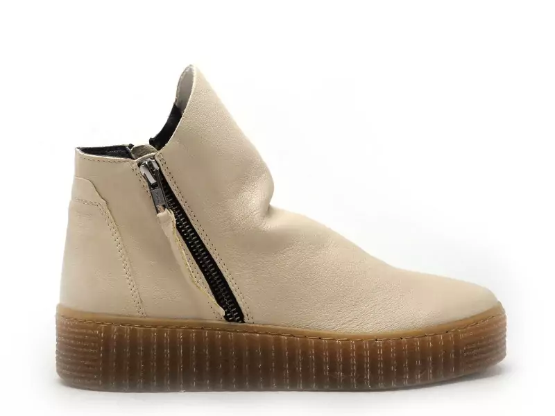 Follia Dolce 411 Blanc Boots et Bottines Plates Femme