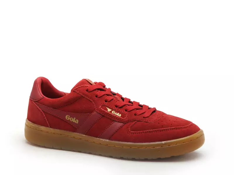 Gola HAWK SUEDE 86 CLB571 Rouge Baskets Basses Femme