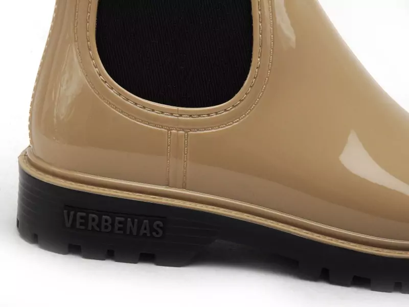 Verbenas Bottes de pluie GAUDI BRILLO Beige Boots et Bottines Plates Femme
