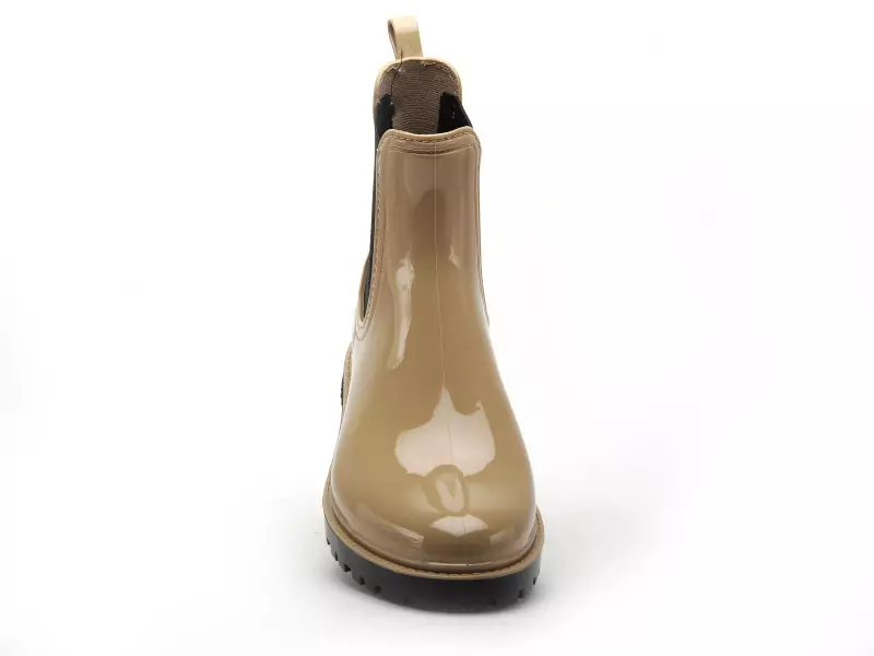 Verbenas Bottes de pluie GAUDI BRILLO Beige Boots et Bottines Plates Femme