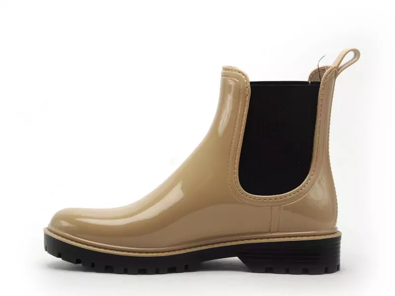 Verbenas Bottes de pluie GAUDI BRILLO Beige Boots et Bottines Plates Femme