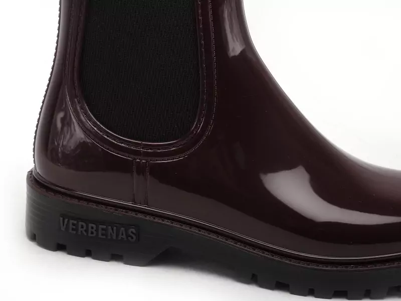 Verbenas Bottes de pluie GAUDI BRILLO Bordeaux Boots et Bottines Plates Femme