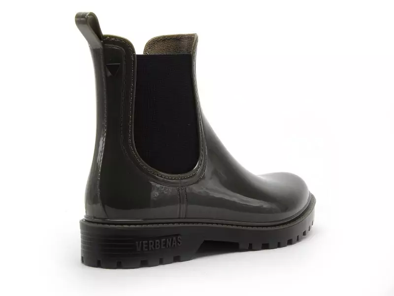 Verbenas Bottes de pluie GAUDI BRILLO Kaki Boots et Bottines Plates Femme