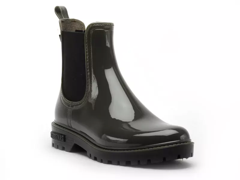 Verbenas Bottes de pluie GAUDI BRILLO Kaki Boots et Bottines Plates Femme