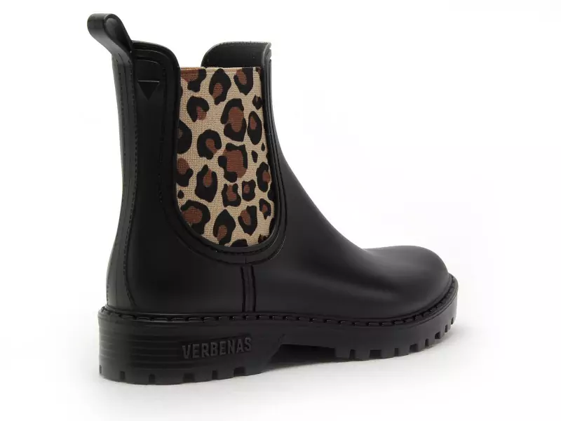 Verbenas Bottes de pluie GAUDI MAT ANIMAL Noir Boots et Bottines Plates Femme