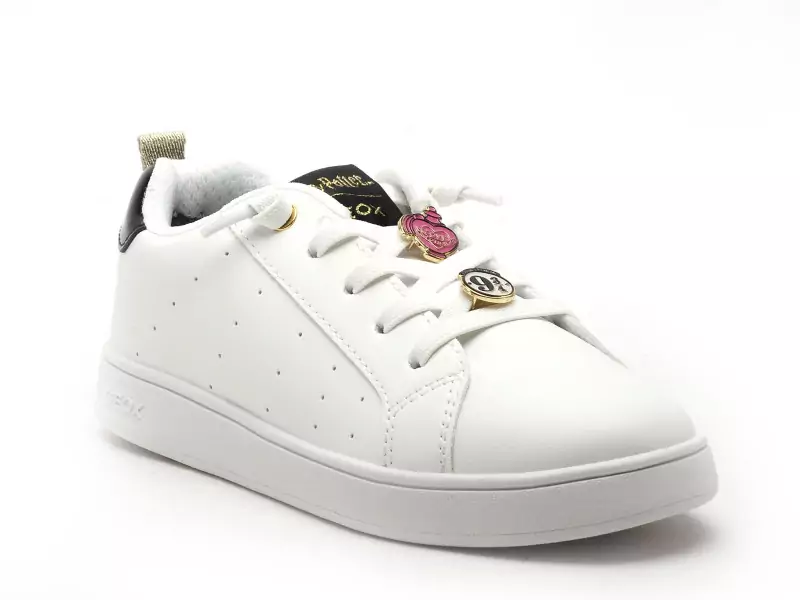 Geox Baskets J ECLYPER GIRL J56LRA Blanc Baskets Basses Fille