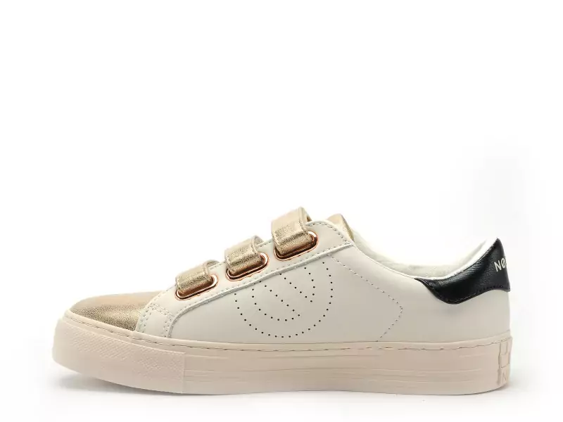 No Name Baskets ARCADE STRAPS PERFO Blanc Baskets Basses Femme