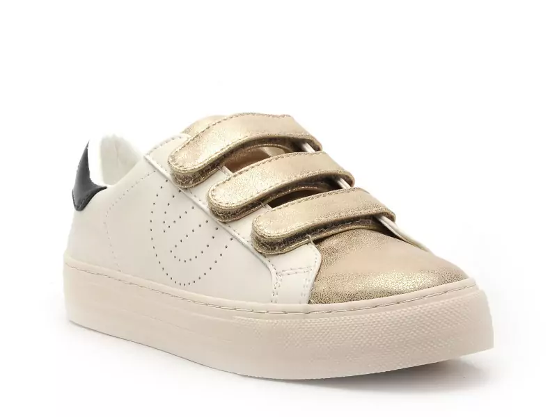 No Name Baskets ARCADE STRAPS PERFO Blanc Baskets Basses Femme