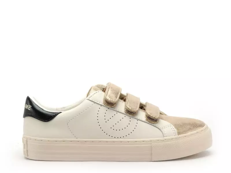 No Name Baskets ARCADE STRAPS PERFO Blanc Baskets Basses Femme