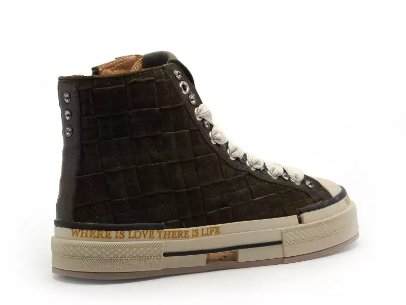 Rebecca white Baskets YZ51 4V5 Kaki Basket Montante Femme