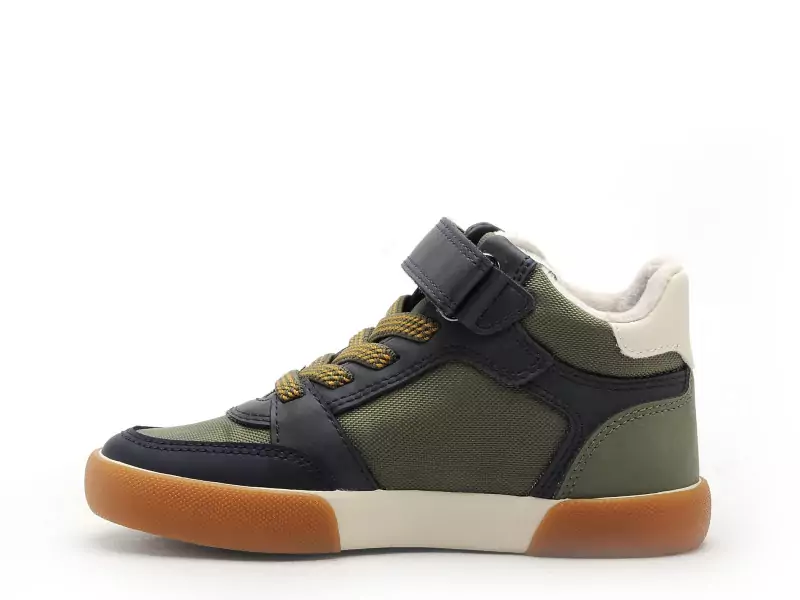 Geox Baskets J GISLI BOY J565CA Kaki Baskets Montantes Garçon