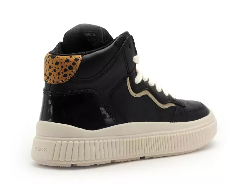 Geox Baskets J LAQUINNY GIRL J56M3B Noir Baskets Montantes Fille