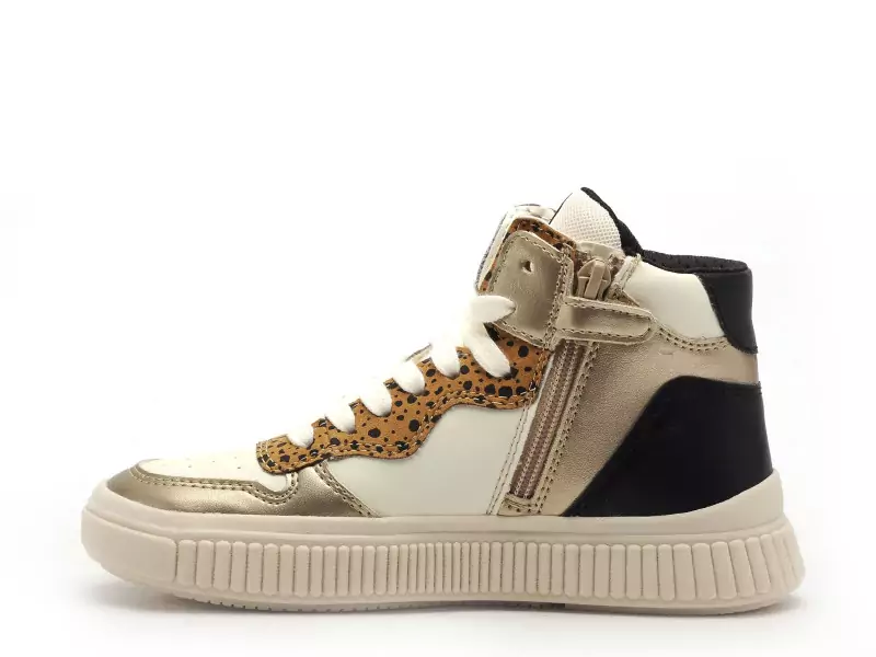 Geox BASKETS J LAQUINNY GIRL J56M3B Blanc Baskets Montantes Fille