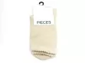 Pieces Chaussettes à paillette PCSEBBY GLITTER LONG SOCKS NOOS BC Beige Accessoires Femme