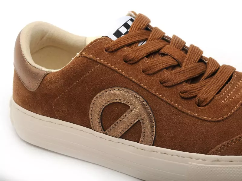 No Name Baskets ARCADE SIDE TOE SUEDE Marron Baskets Basses Femme