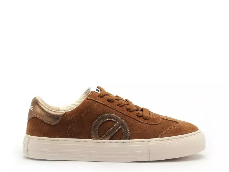 No Name Baskets ARCADE SIDE TOE SUEDE Marron Baskets Basses Femme