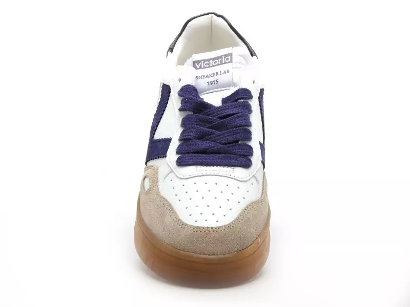 Victoria Basket SEUL EFECT PIEL SER Bleu Baskets Basses Femme