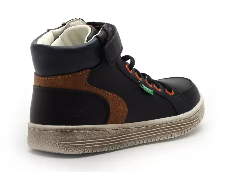 Kickers Baskets LOLASTIC Noir Baskets Montantes Garçon