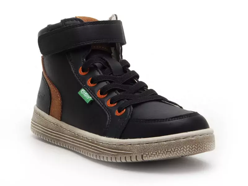 Kickers Baskets LOLASTIC Noir Baskets Montantes Garçon