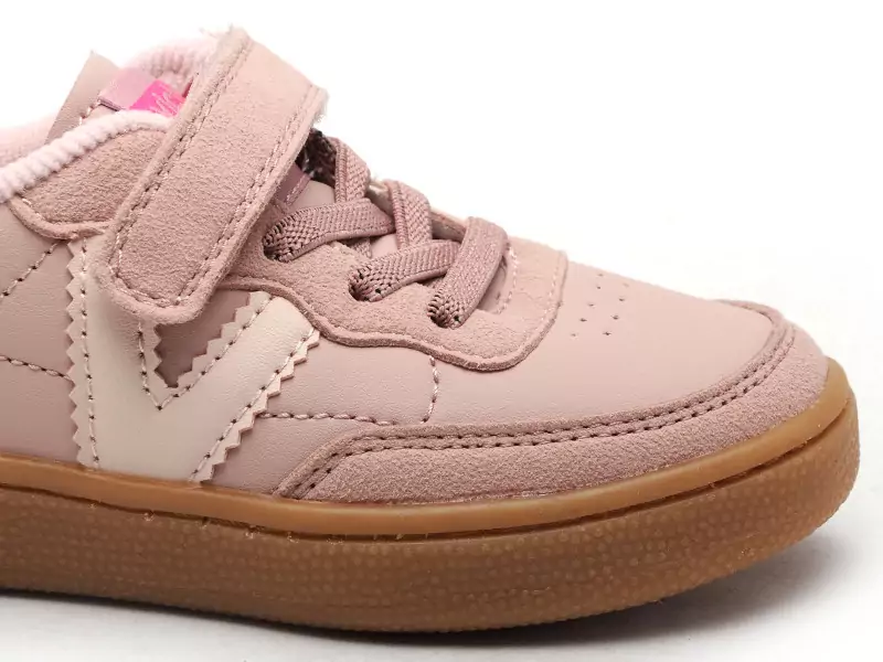 Victoria 1256106 OSLO VELCRO EFECTO PIEL Rose Baskets Basses Fille