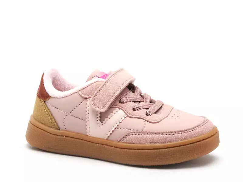 Victoria 1256106 OSLO VELCRO EFECTO PIEL Rose Baskets Basses Fille