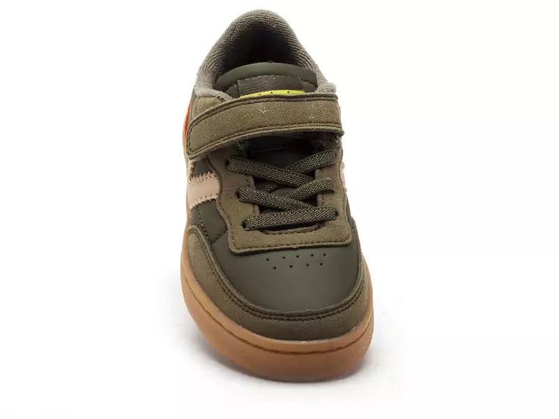 Victoria 1256106 OSLO VELCRO EFECTO PIEL Kaki Baskets Basses Garçon