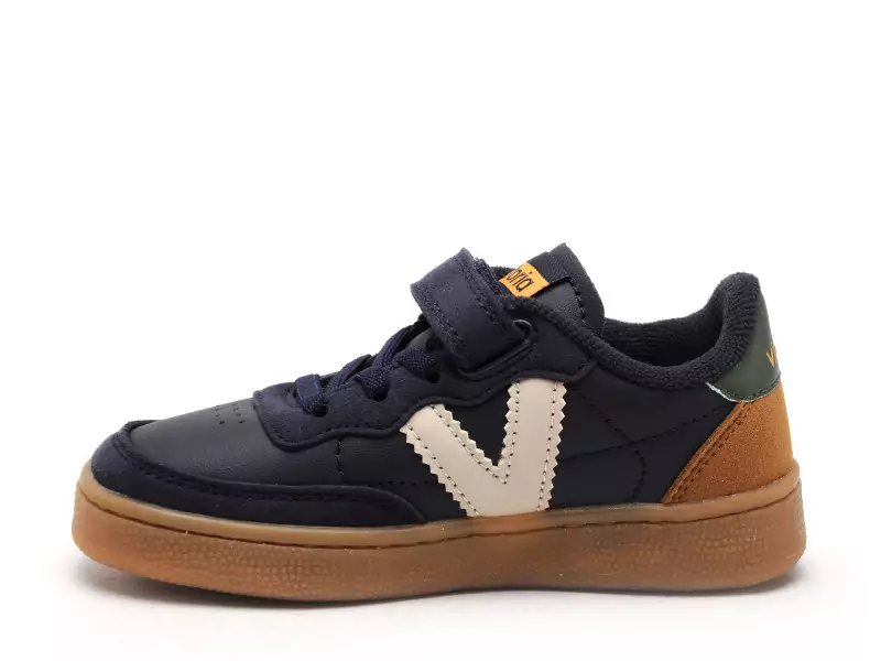 Victoria 1256106 OSLO VELCRO EFECTO PIEL Bleu Baskets Basses Garçon