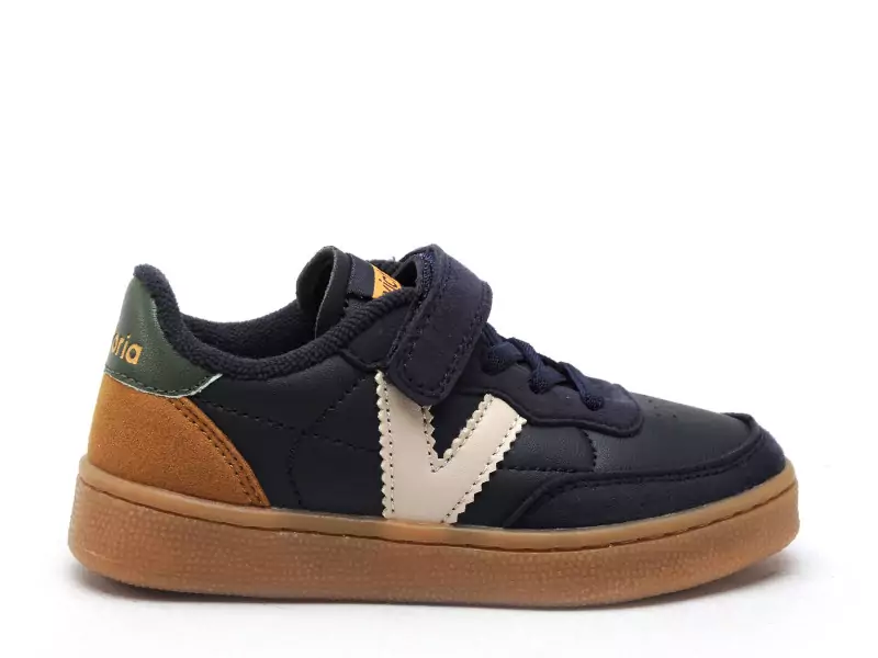 Victoria 1256106 OSLO VELCRO EFECTO PIEL Bleu Baskets Basses Garçon