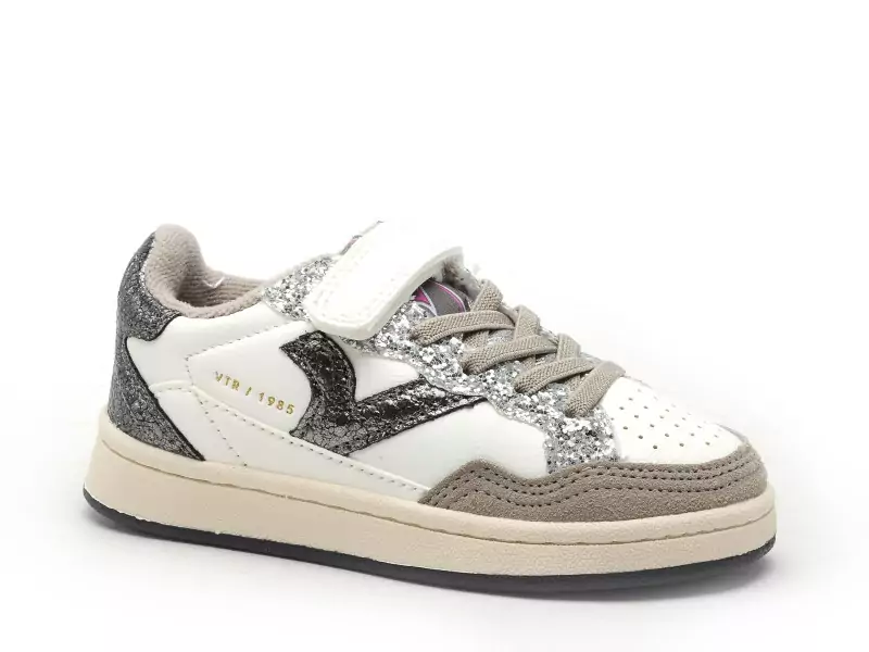 Victoria 8810101 SMASH KIDSRETRO Blanc Baskets Basses Fille