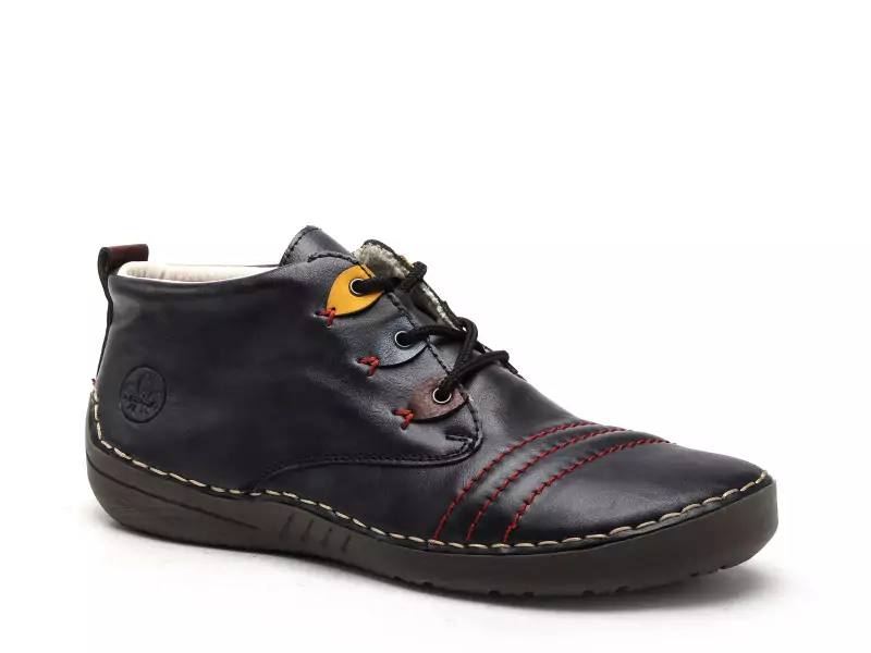 Rieker 52509 Bleu Derbies Femme