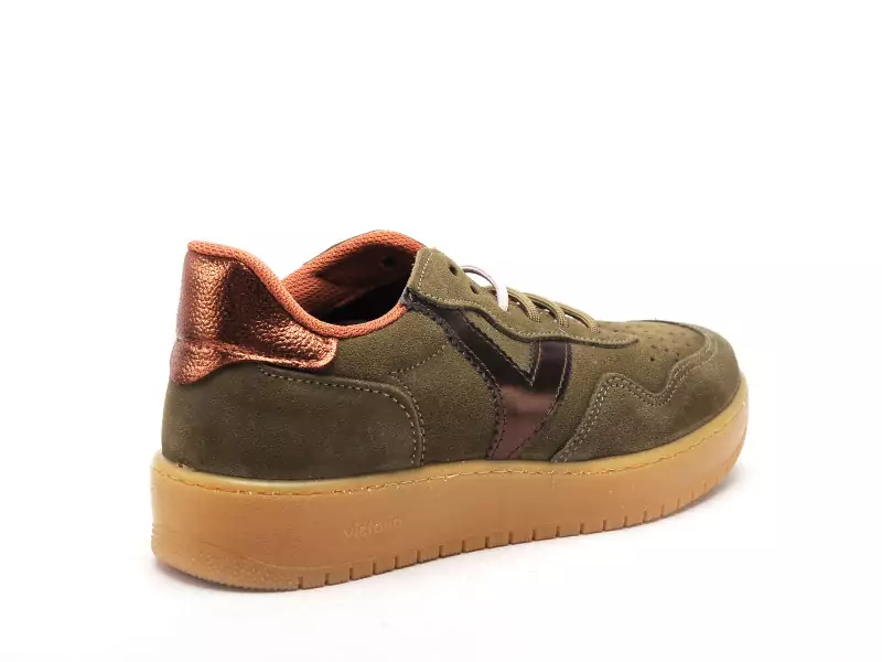 Victoria MADRID SER METAL Kaki Baskets Basses Femme