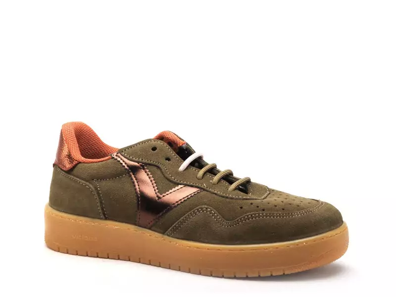 Victoria MADRID SER METAL Kaki Baskets Basses Femme