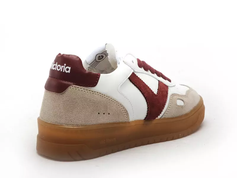 Victoria SEUL EFECT PIEL SER Bordeaux Baskets Basses Femme