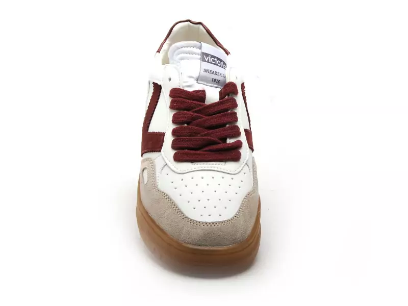 Victoria SEUL EFECT PIEL SER Bordeaux Baskets Basses Femme