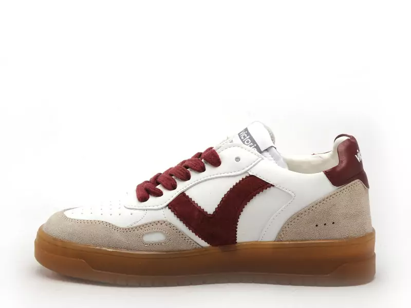 Victoria SEUL EFECT PIEL SER Bordeaux Baskets Basses Femme