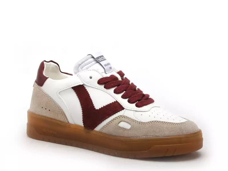 Victoria SEUL EFECT PIEL SER Bordeaux Baskets Basses Femme