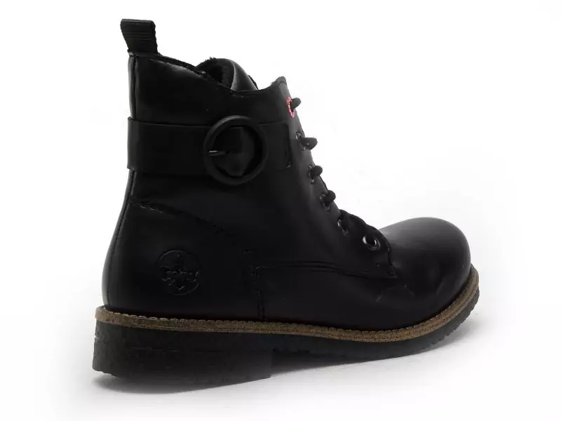 Rieker 73520 Noir Boots et Bottines Plates Femme