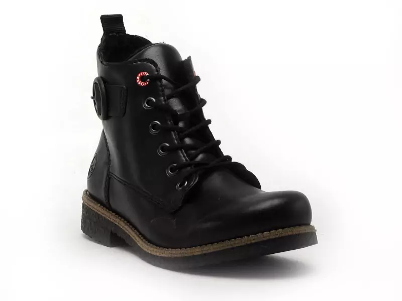 Rieker 73520 Noir Boots et Bottines Plates Femme