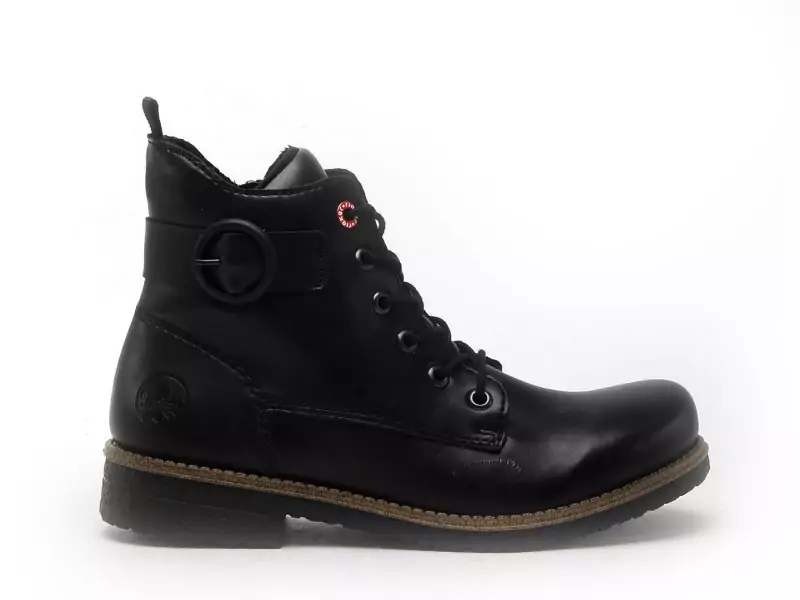 Rieker 73520 Noir Boots et Bottines Plates Femme