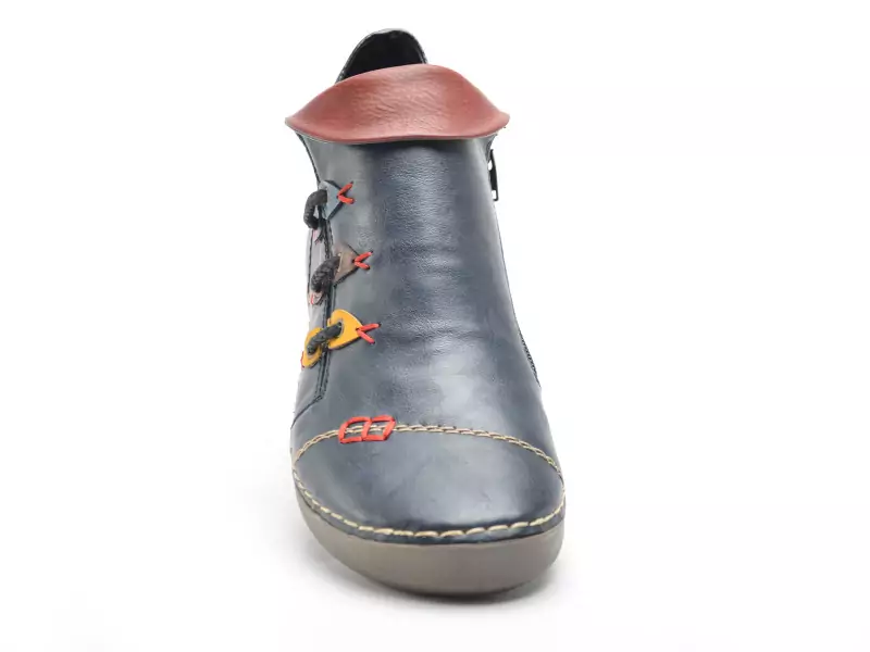 Rieker 72581 Bleu Boots et Bottines Plates Femme