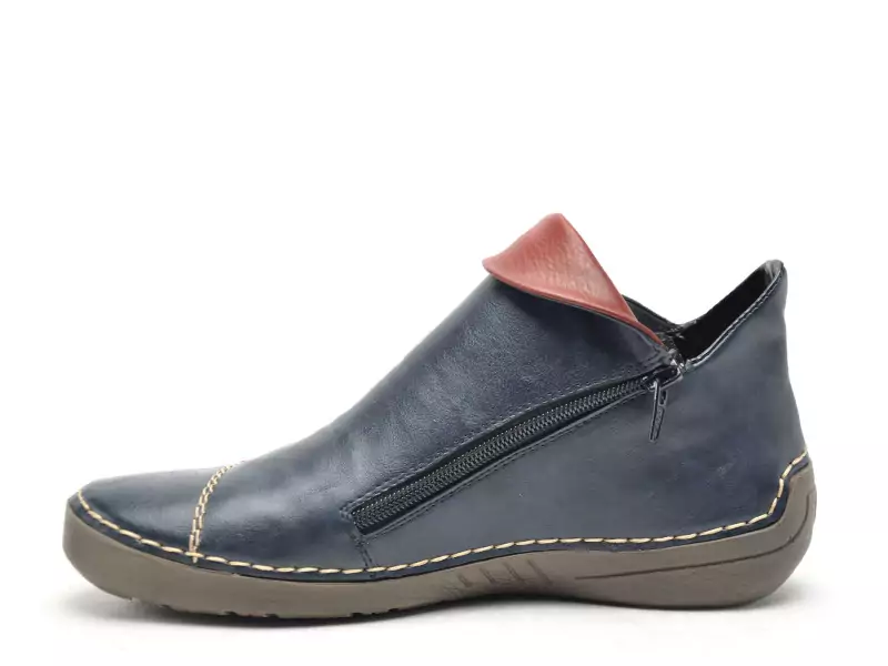 Rieker 72581 Bleu Boots et Bottines Plates Femme
