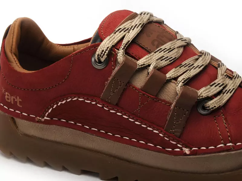 Art 590 PLEASANT F Rouge Baskets Basses Femme