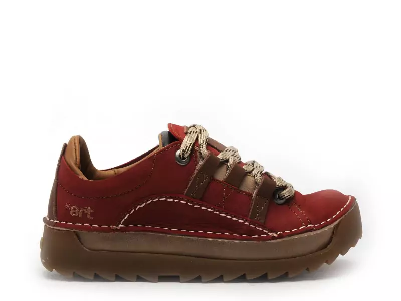 Art 590 PLEASANT F Rouge Baskets Basses Femme