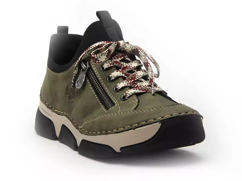 Rieker 45973 Kaki Derbies Femme