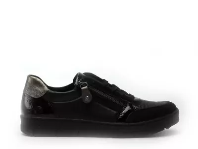 D5831 Noir Baskets Basses Femme